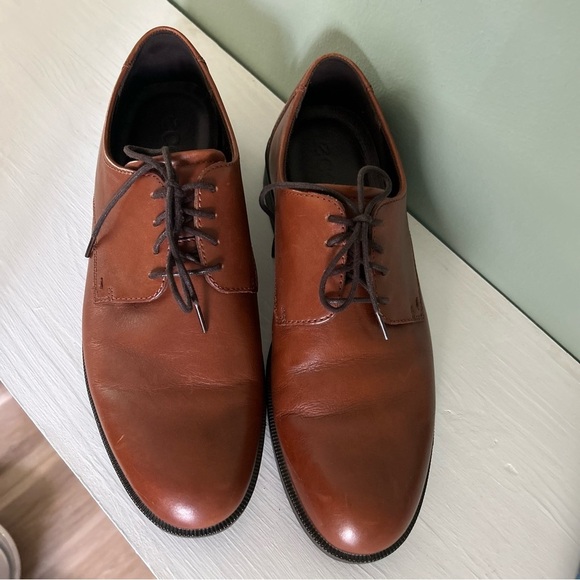 Ecco Brown Leather Oxford‎ Dress Shoes EU 43 - Picture 2 of 11